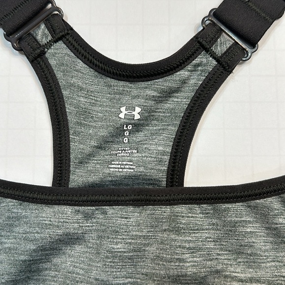 Under Armour Women's Sports Bra Racerback Size Large Gray - Picture 2 of 5